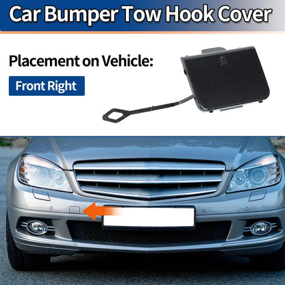 Front Car Bumper Tow Hook Cover for Mercedes-Benz C-Class (2007-2014)