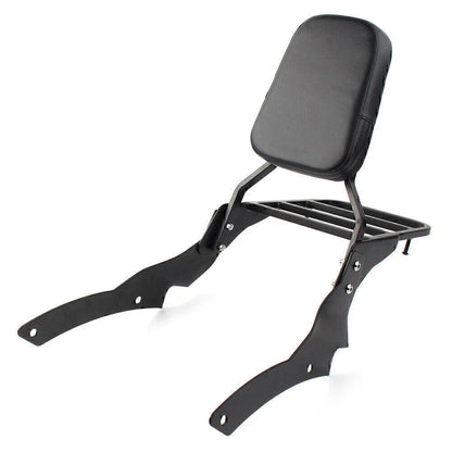 Backrest Sissy Bar Luggage Rack for Yamaha V-Star XVS400 XVS650 (98-13)