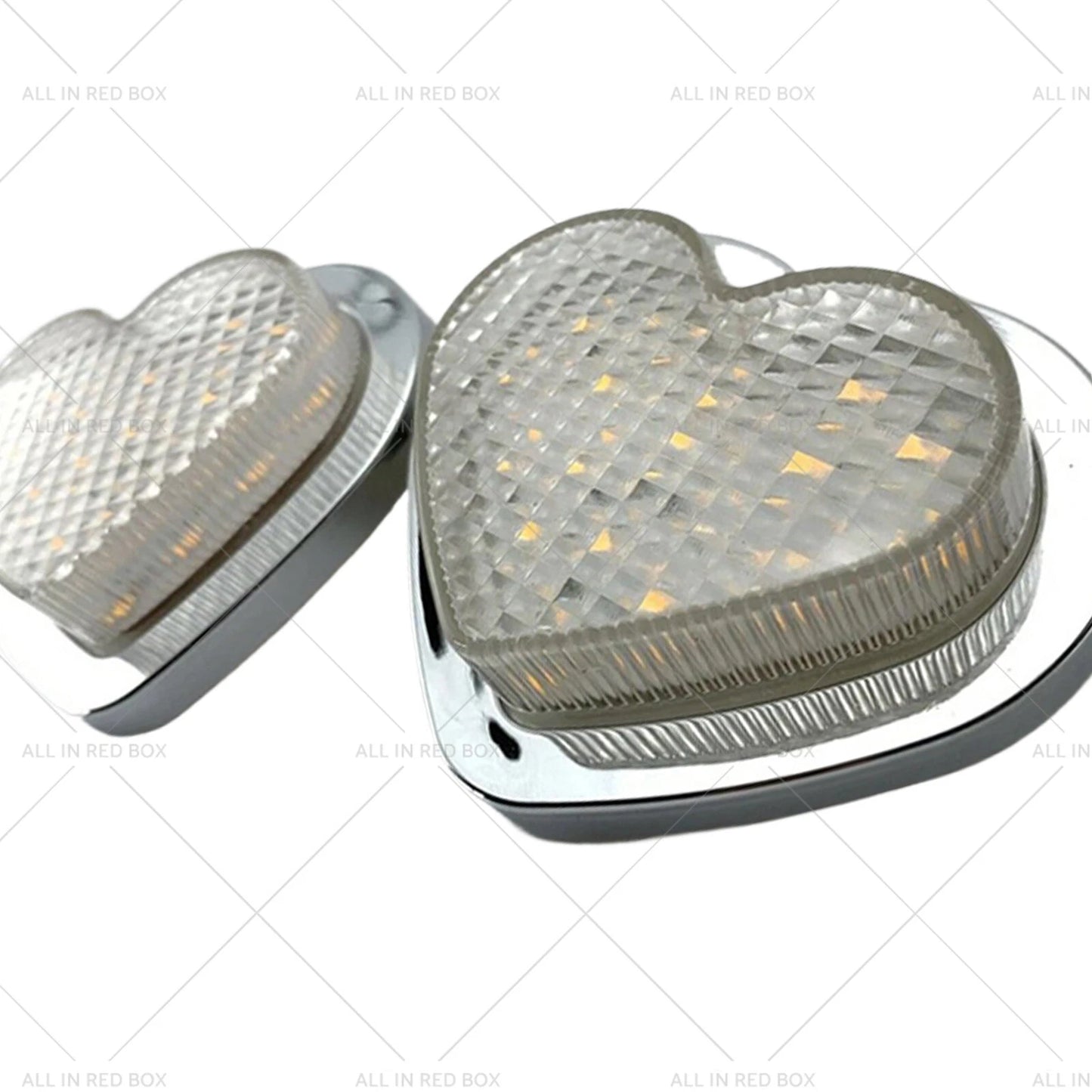 12V LED Side Marker Indicators Clear Flash for Heart
