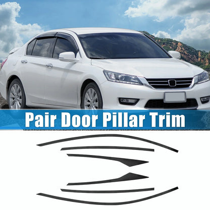 6 Pcs Windshield B Pillar Trim for Honda Accord (2018-2022) Bright Black