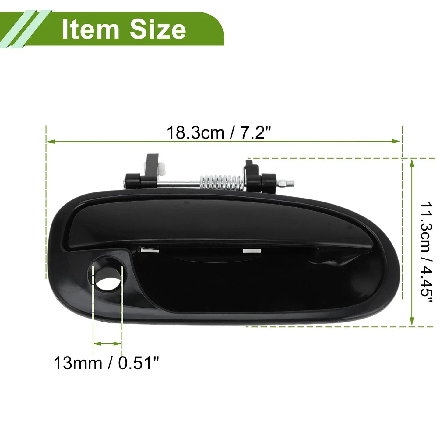 Exterior Door Handle for Honda Civic 1996-2000 Black Front Right Plastic