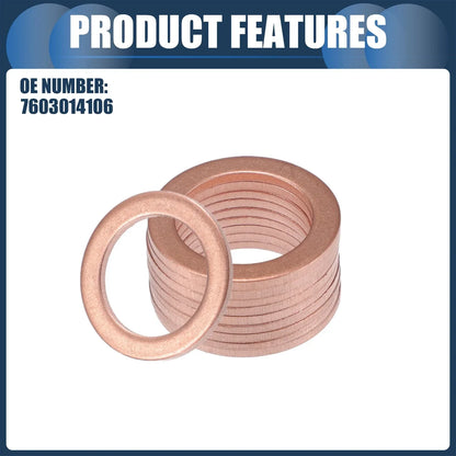25 x Car Oil Drain Plug Gaskets 14mm ID for Mercedes-Benz A220 (2019-2023)
