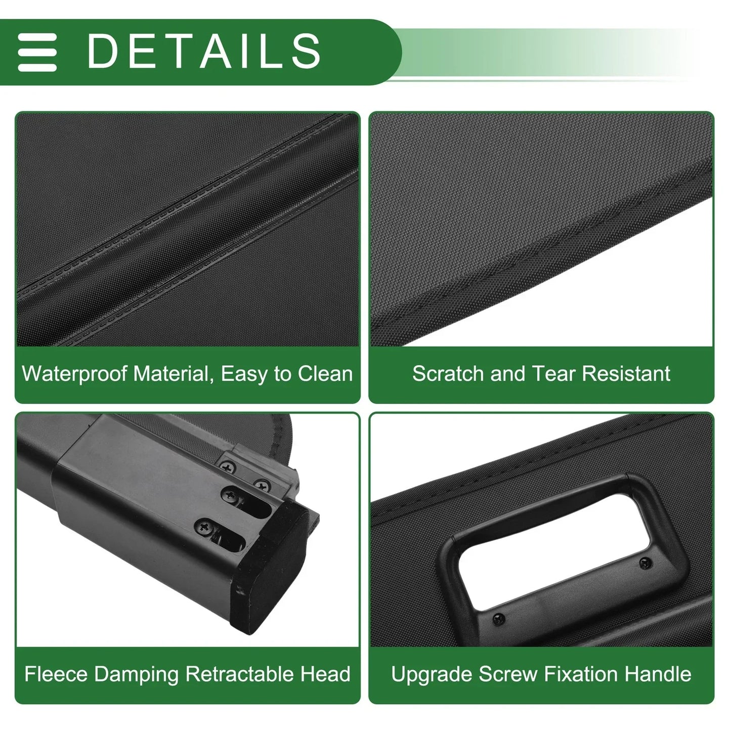Retractable Cargo Cover for Lexus NX200t (2015-2017) Gloss Black