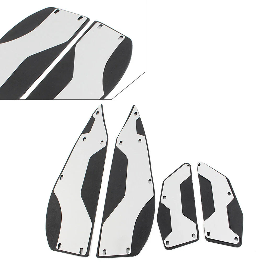 Silver Aluminum Floorboard Foot Pedals for Yamaha XMAX 250 300 400 (2017-2023)