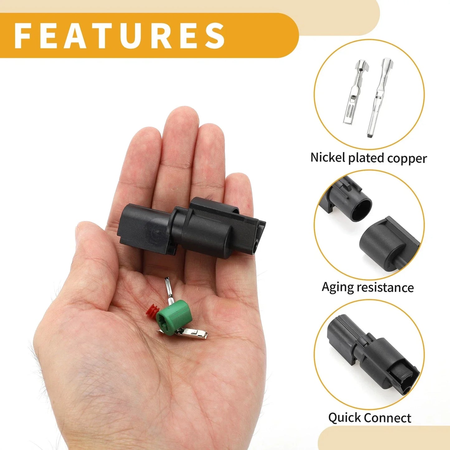 A/C Compressor Connector Plug for Hyundai - Male Female Wire Terminal