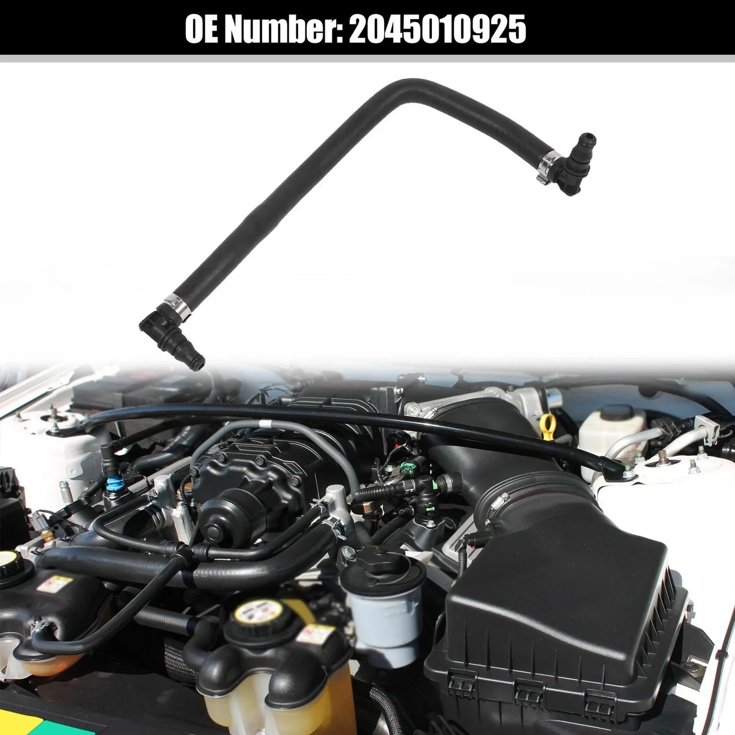 Radiator Vent Hose for Mercedes-Benz C250 2012-2015 Rubber Replacement