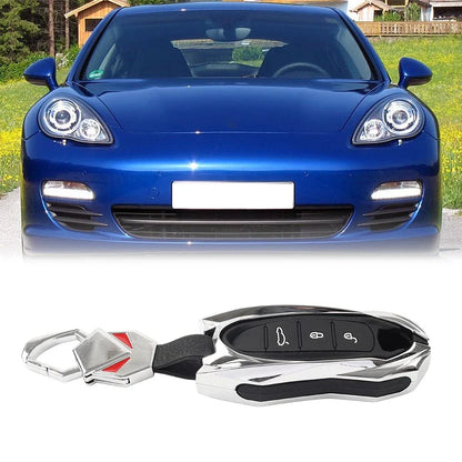Remote Key Fob Case Cover for Porsche 718 911 Macan Cayenne Cayman Boxster
