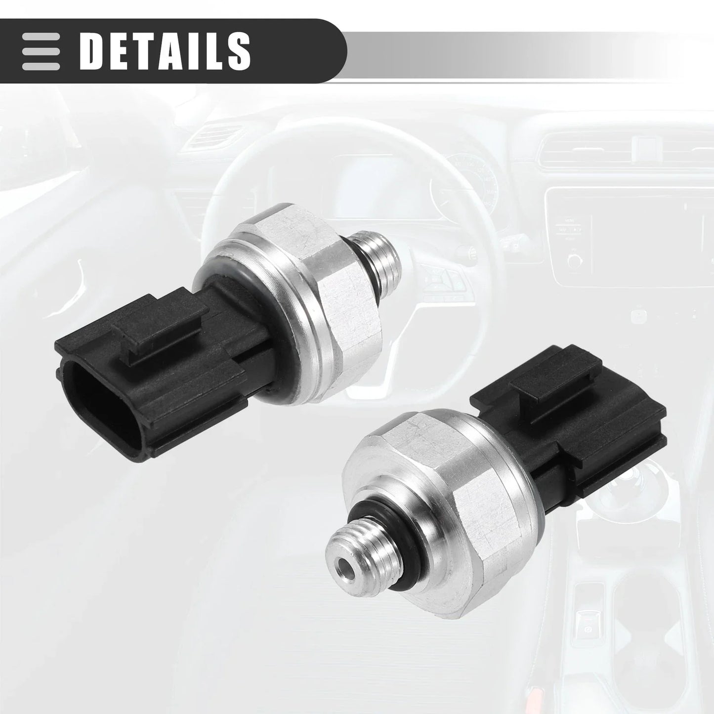 A/C Pressure Transducer Valve for Hyundai Accent (2012-2017) Metal Black
