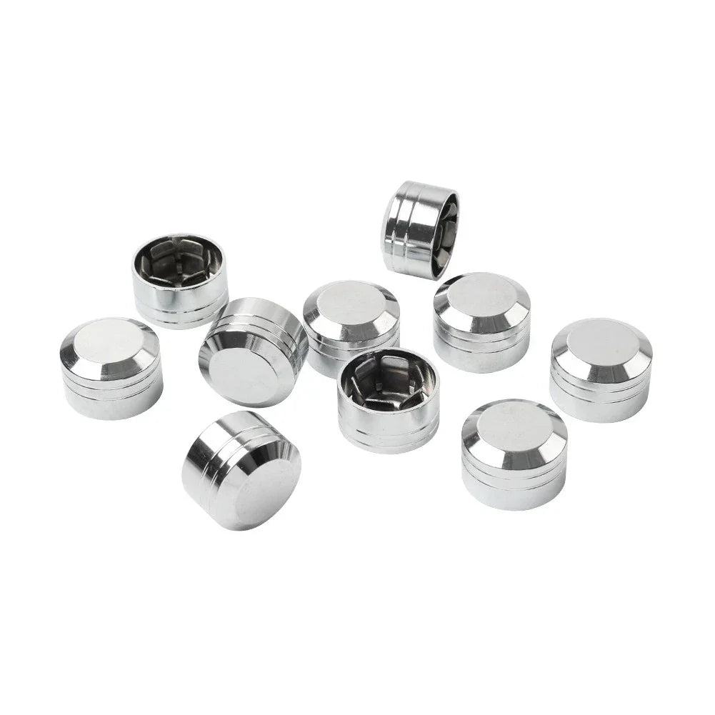 10 x Chrome Engine Bolt Topper Caps Covers for Harley Dyna Softail