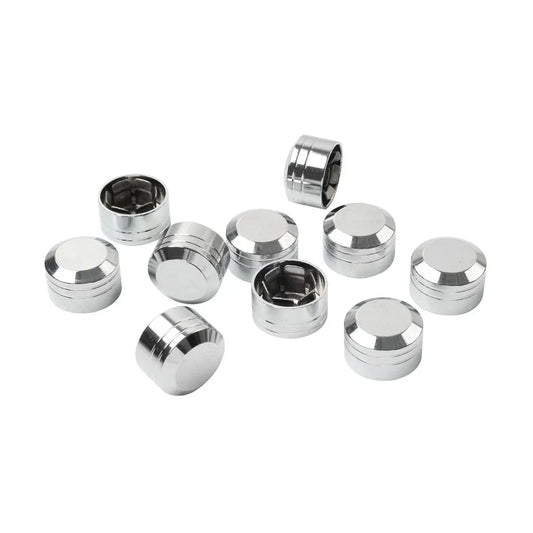 10 x Chrome Engine Bolt Topper Caps Covers for Harley Dyna Softail