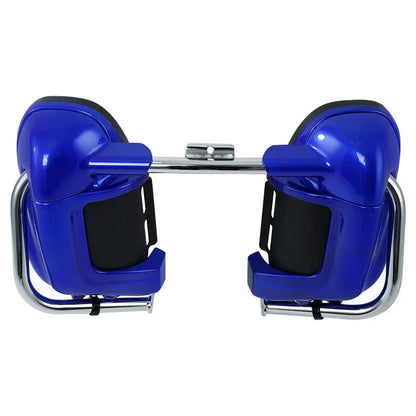 Lower Vented Blue Fairings & Engine Guard Bar for Harley Touring (1997-2008)