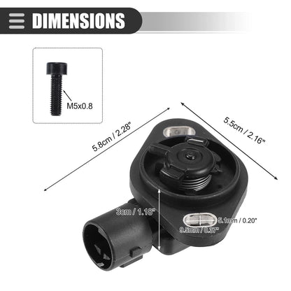 Throttle Position Sensor for Honda Accord (2003-2007) Black Plastic