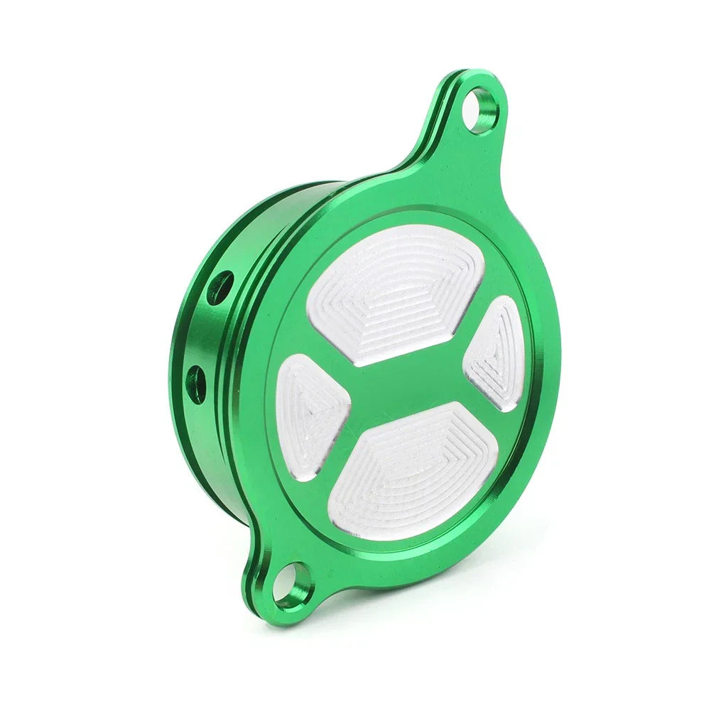 CNC Oil Filter Cover Cap for KX450 450F KLX450R Dirt Bike (2006-2015)