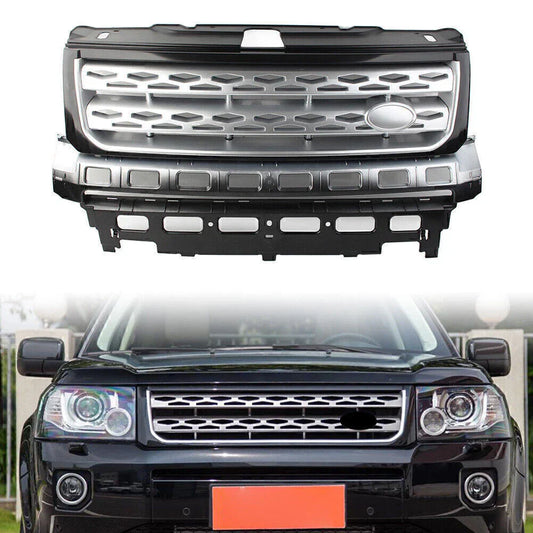 Black & Silver Front Grille Mesh for Land Rover Freelander 2 (2010-2016)