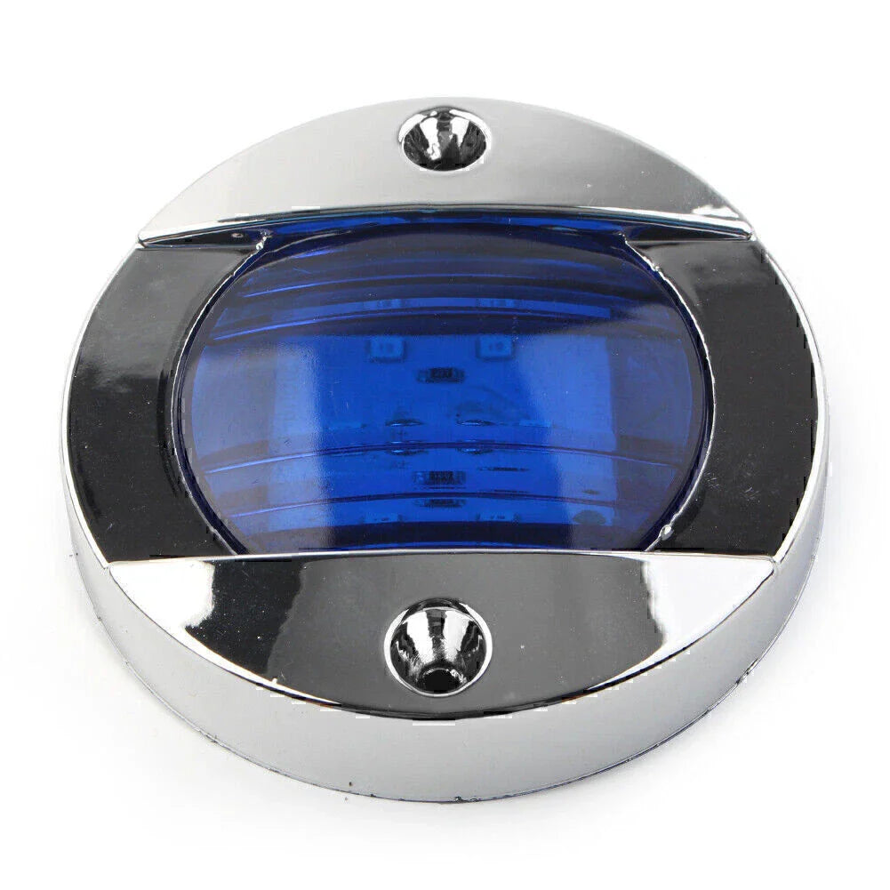 24V LED Side Marker Lights  Blue for Truck Trailer RV Boat