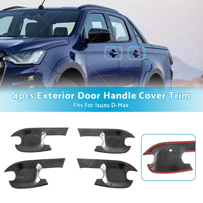 Carbon Fiber Exterior Door Handle Bowl Cover for Isuzu D-Max 2021-2022