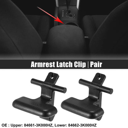 Armrest Latch Clip for Hyundai Sonata 2009-2010 (2 x) Black