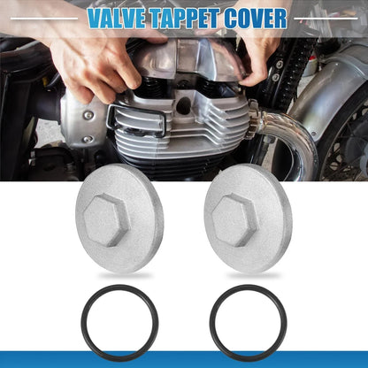 2 x Motorbike Tappet Covers for Honda CB350, CB750, GL1000, VTX1800C