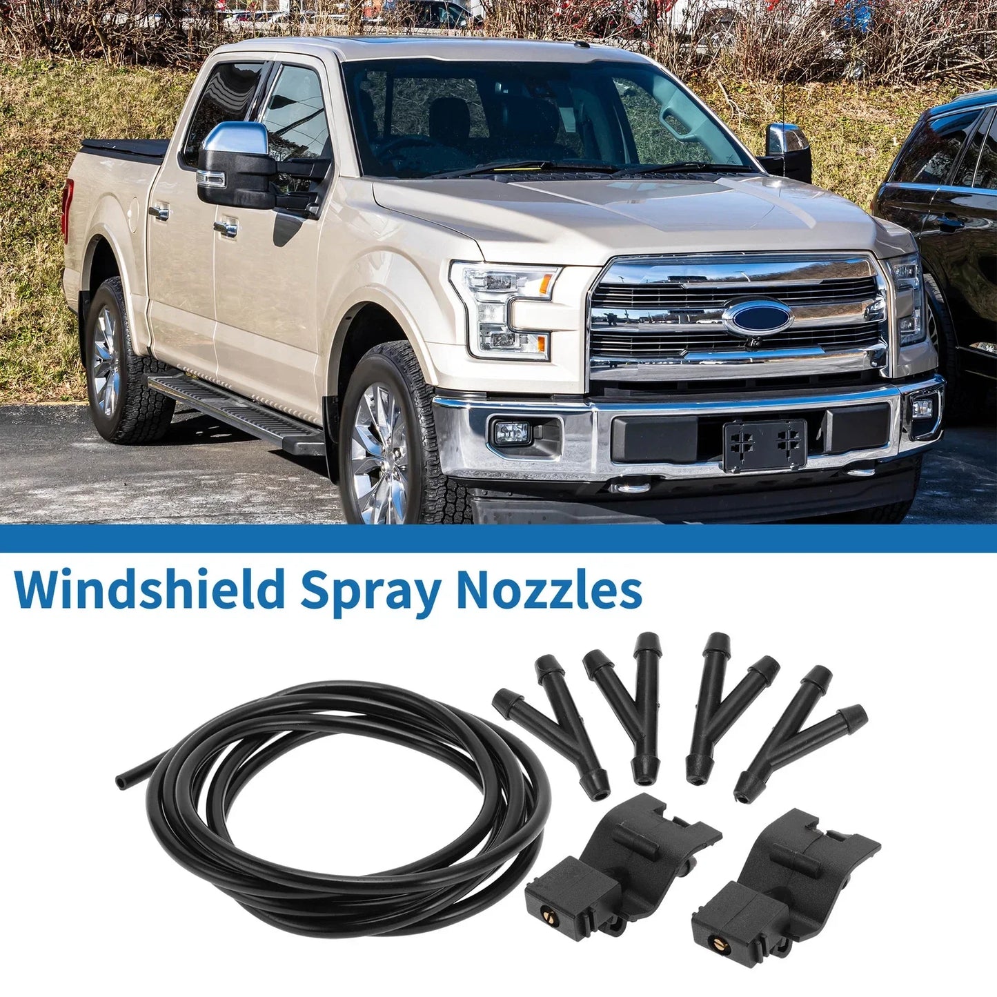 Front Windshield Washer Nozzles 2 x for Toyota 4Runner (2009-2018)
