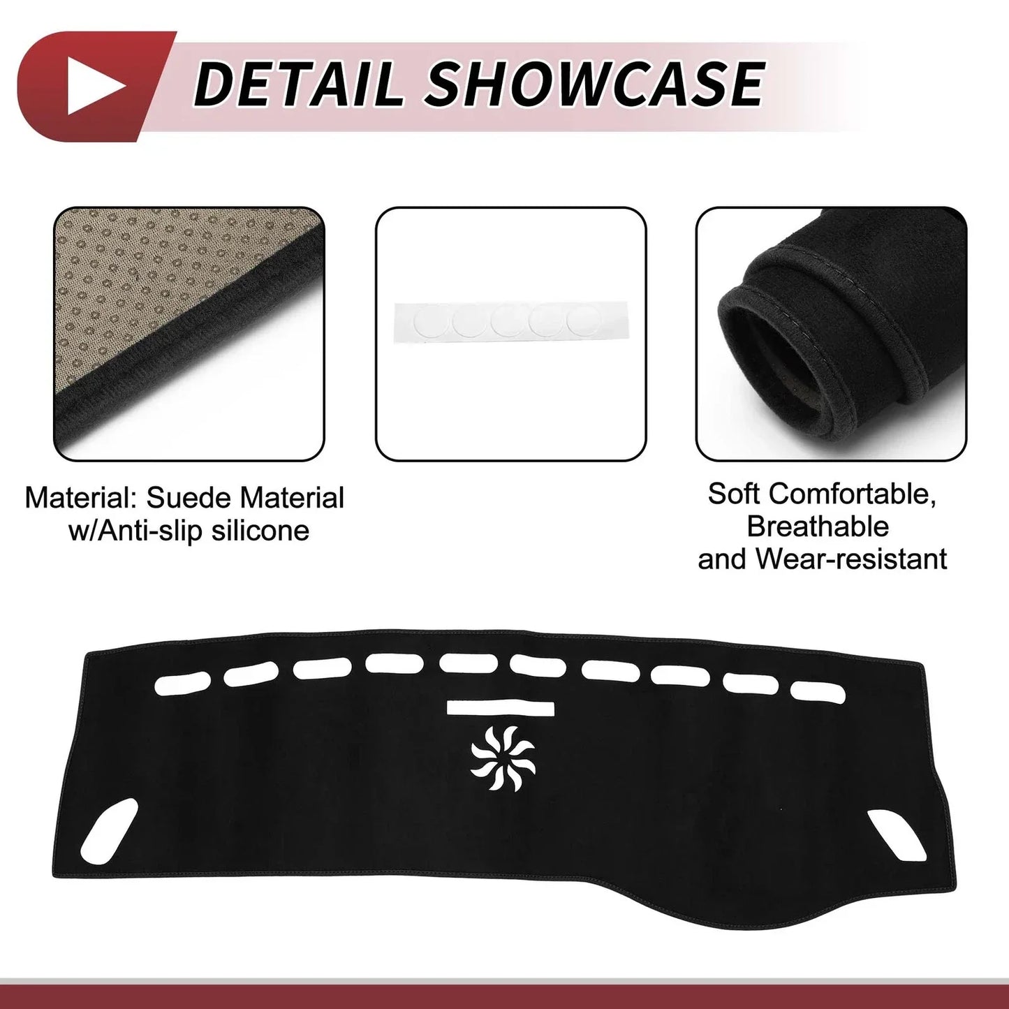 Dashboard Cover Mat for Mercedes CLA 2013-2019 Sun Protector Pad Black
