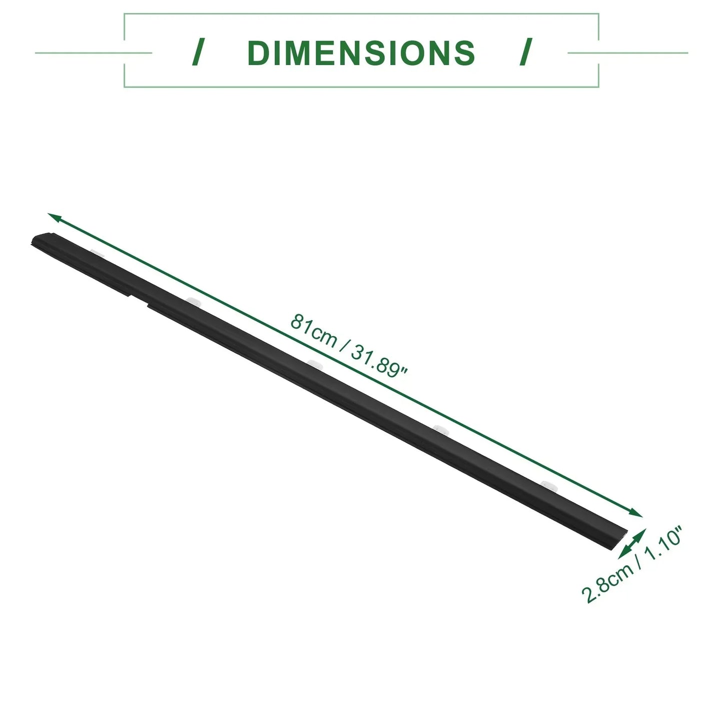 Rear Left Weatherstrip Window Seal for Honda Civic (2012-2015)