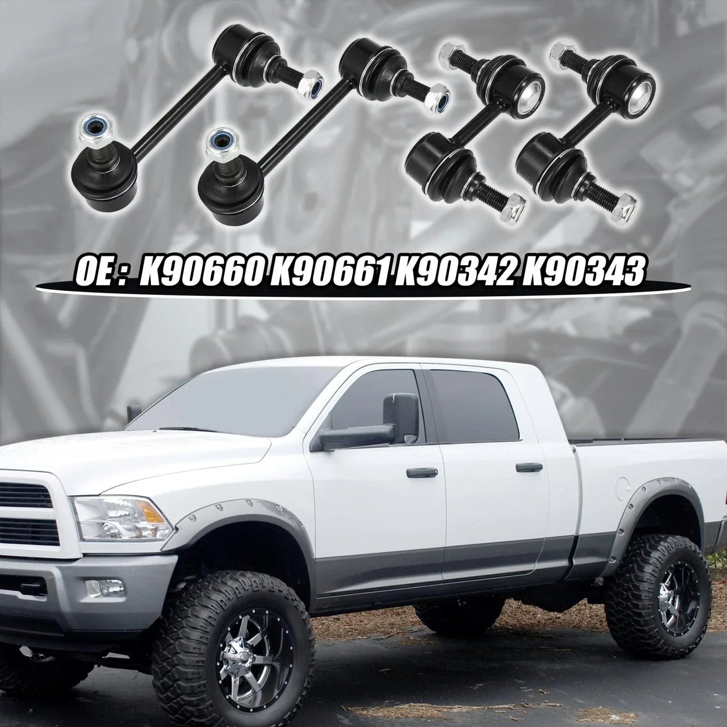 4 x Front Rear Sway Bar Links Stabilizer Link for Honda Accord (2003-2007)