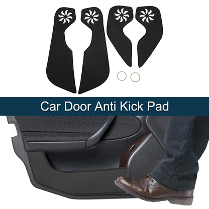 Car Door Anti Kick Pad Sticker Protector for Honda Fit (2014-2019) Black 1 Set