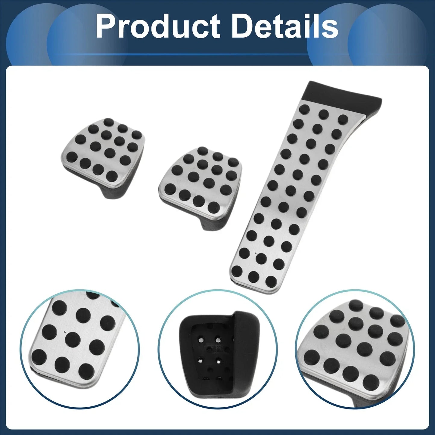 Manual Footrest Pedals Cover for Mercedes Benz C Class (2007-2014)