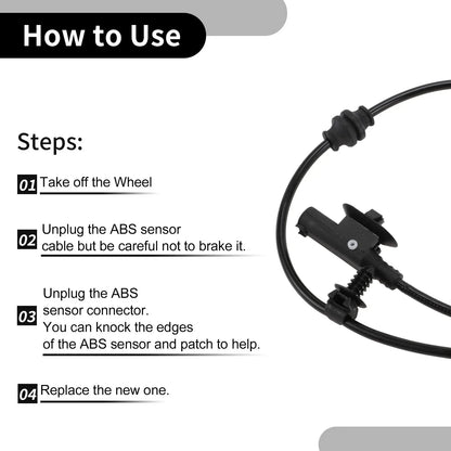 ABS Sensor for Dodge Dart 2013-2016 Rear Left or Right Side (2013-2016)