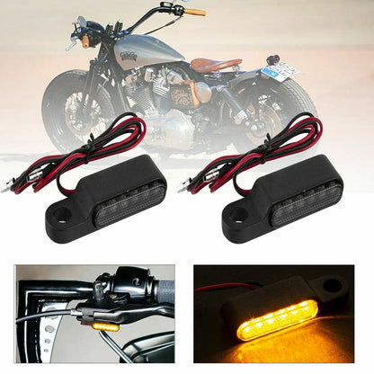 4 x 6 LED Mini Motorcycle Front Turn Signal Lights for Harley