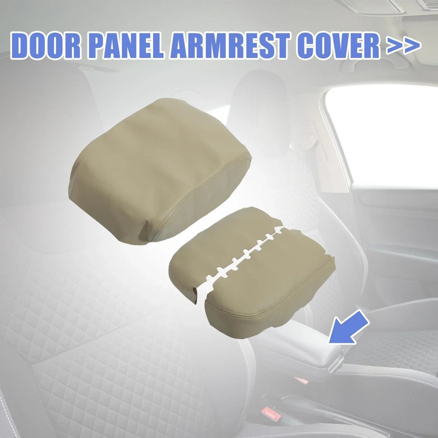 Center Console Front Door Armrest Cover Pad for Honda Pilot (2009-2015)