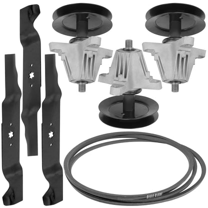 Deck Spindle Blade Belt Kit for Cub Cadet RZTS54KW RZT S54 (2016–2020)
