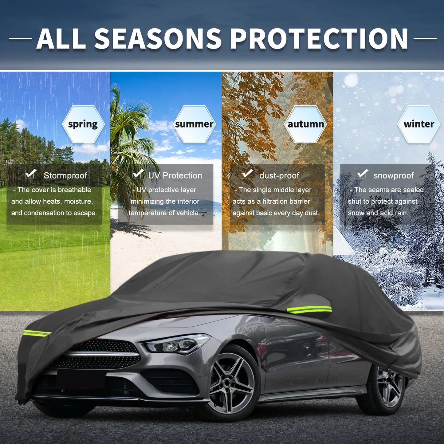 Waterproof 210D-PU Car Cover for Mercedes-Benz CLA-Klasse (2013-2023)