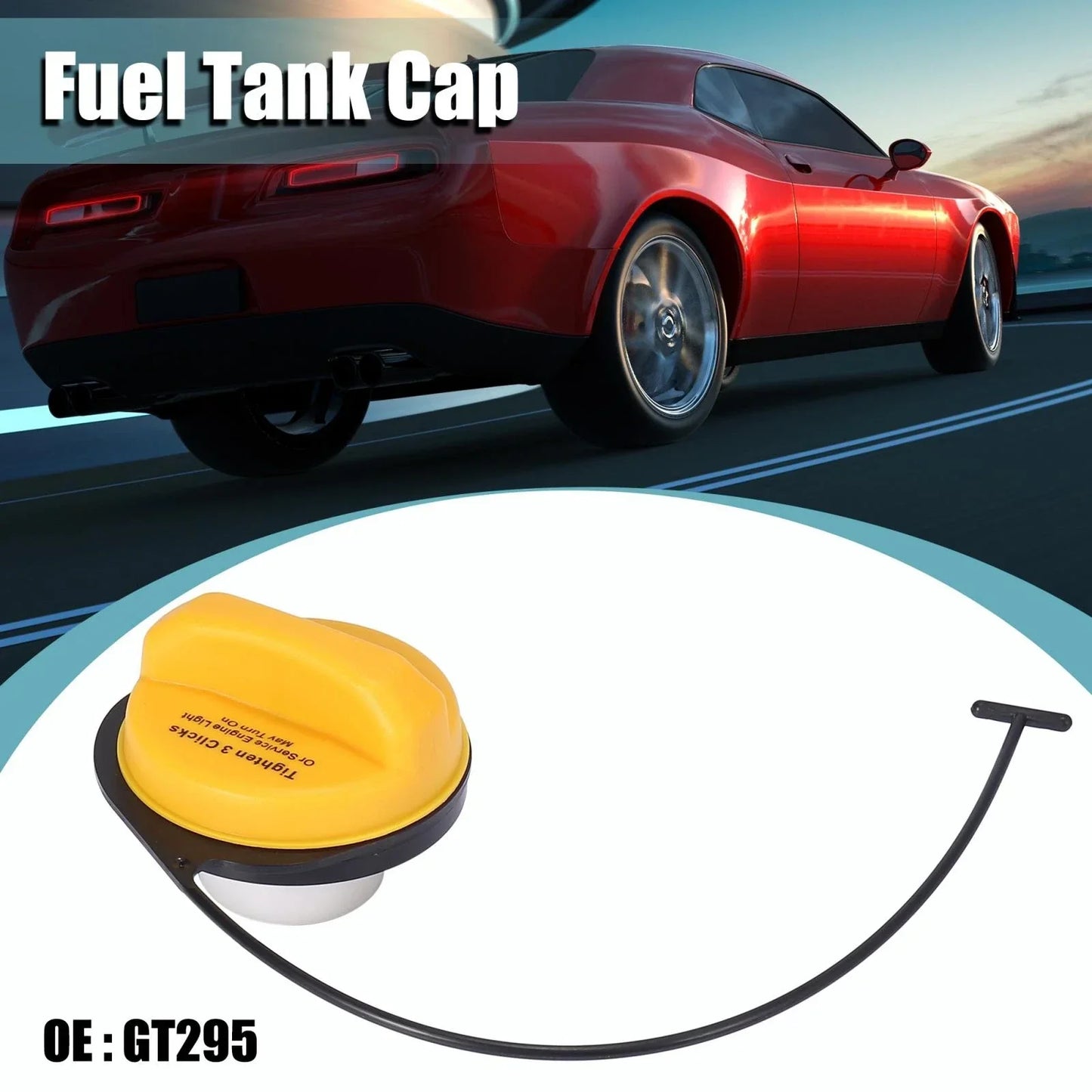 Black Engine Oil Fuel Tank Cap Cover for Cadillac