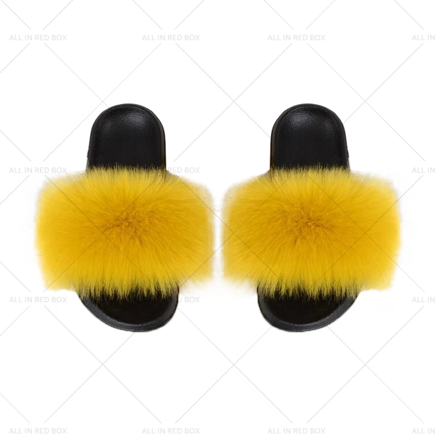 Fur Flat Slippers Sandals for Women - Fluffy Flip Flops