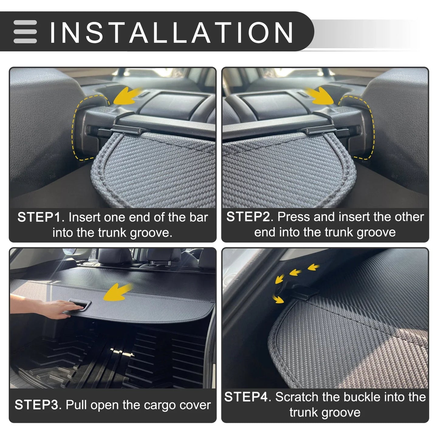 Retractable Cargo Cover for Lexus CT200h Rear Trunk Parcel Shelf (2011-2017)