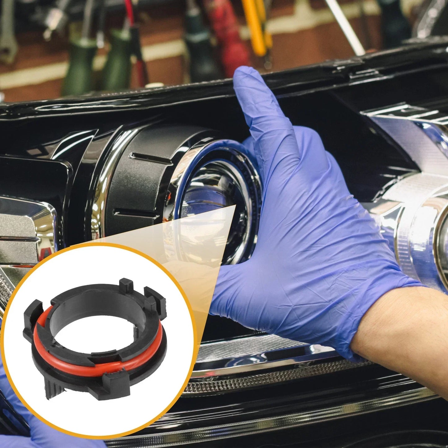 LED Headlight Bulb Retainer Holder for Honda