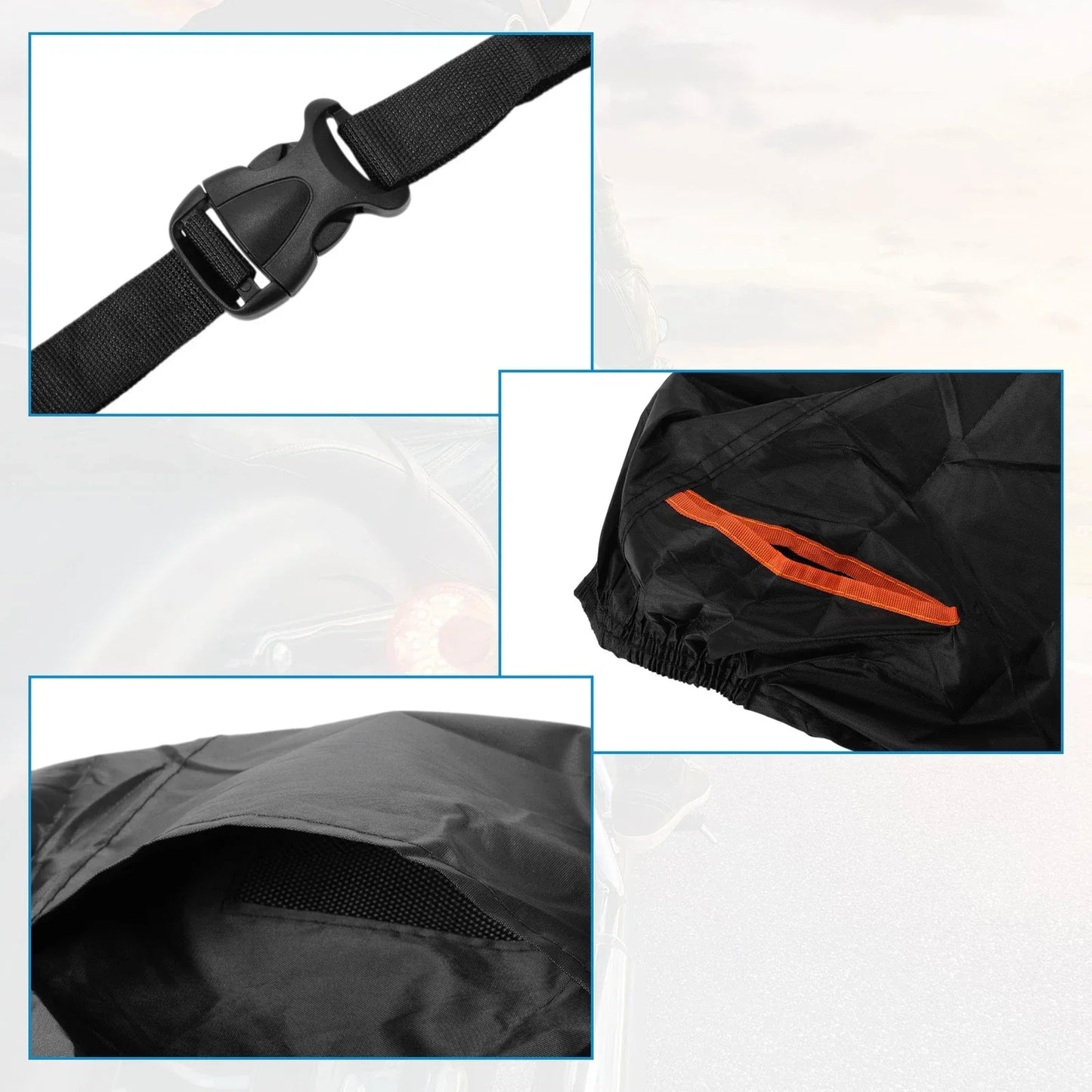 Motorcycle Cover 301D-PU Black for Honda CT125 Hunter Cub (2020-2023)