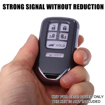 Key Fob Remote Control Cover TPU Shell for Honda (Translucent Purple)