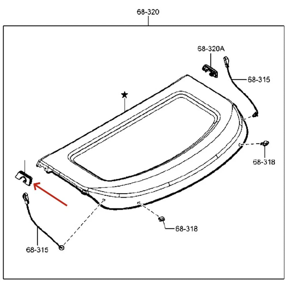 Left Rear Trunk Storage Panel Cover Clip for Mazda 3 Hatchback, CX-3 (2014-2023)