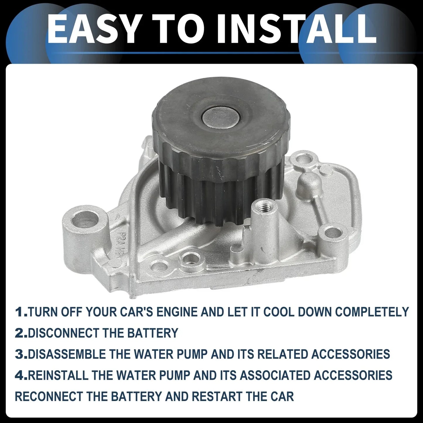 Water Pump for Honda Civic 1.7L 2001-2005 with Seals Kit