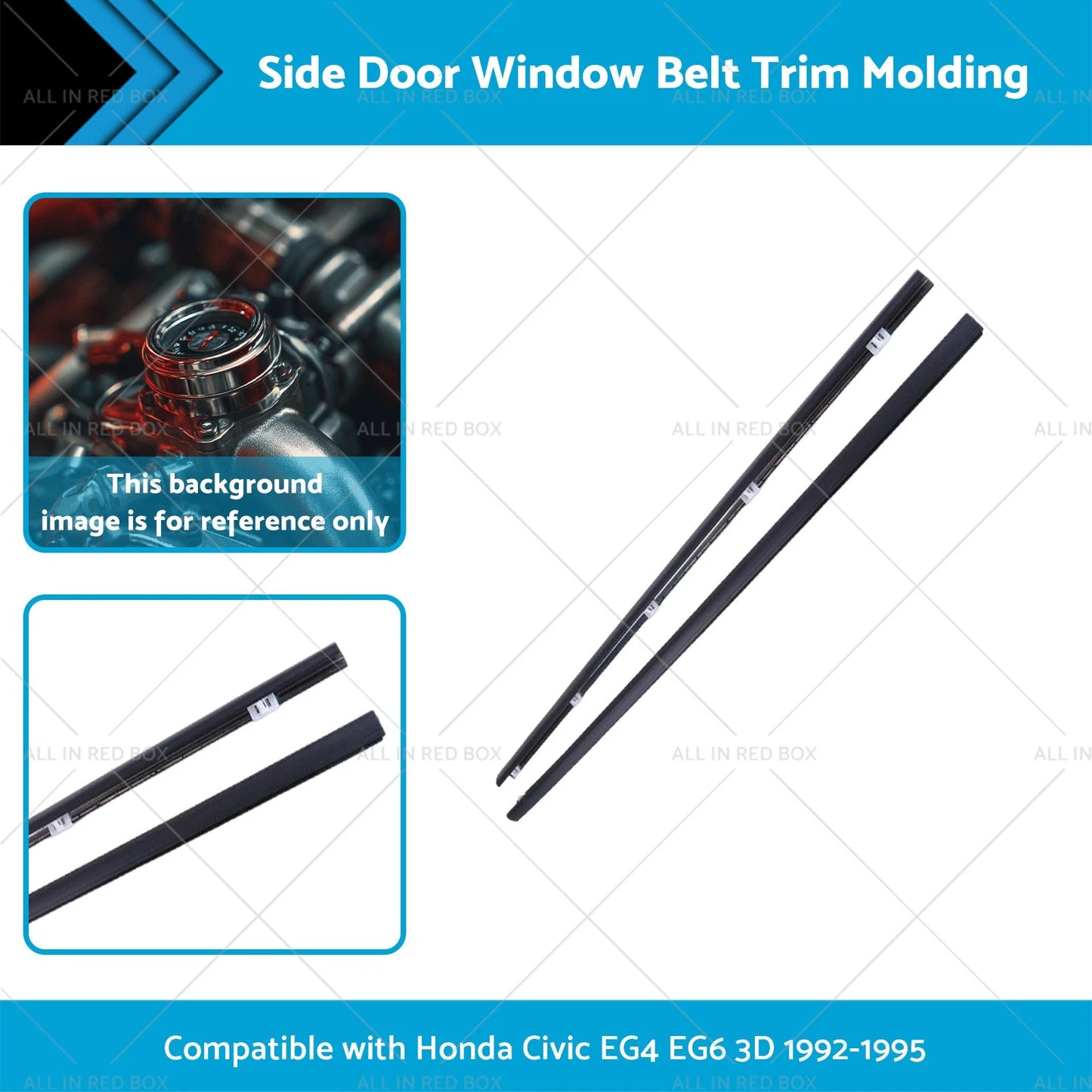 Door Window Belt Molding for Honda Civic EG4 EG6 (1992-2000)