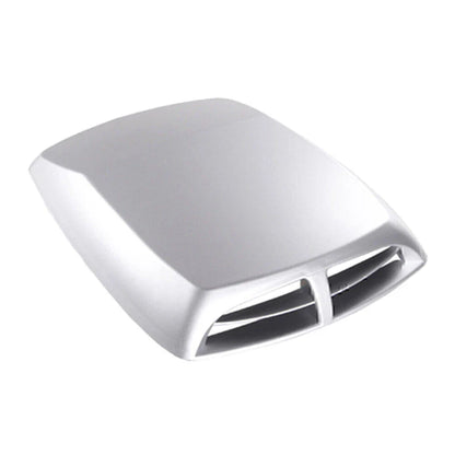Silver Universal Car Decorative Air Flow Intake Hood Scoop Vent Cover