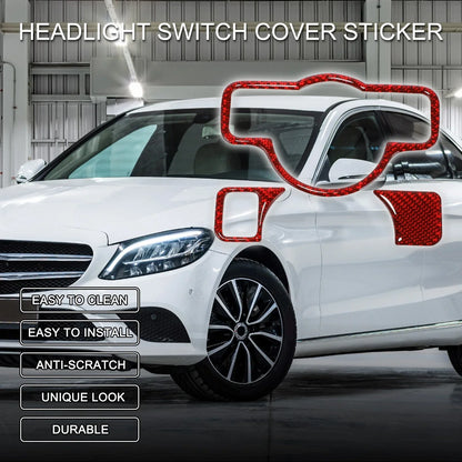 Headlight Switch Cover Sticker for Mercedes-Benz A B C E G Class CLA GLA (2013-2023)