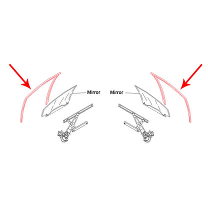 Rear Door Glass Run Channel Set for Honda Civic Hatchback 2006-2011