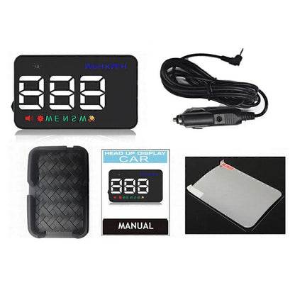3.5" Universal Car Over Speed Warning Speedometer HUD GPS Display