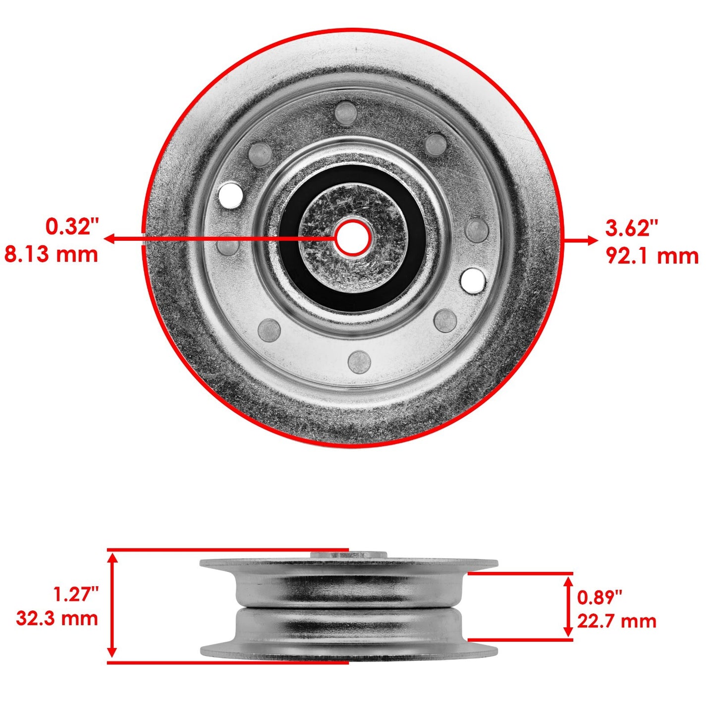 Deck Arm Pulley Replacement for John Deere 42 44 Inch Deck (QTY 2) (2010–2010)