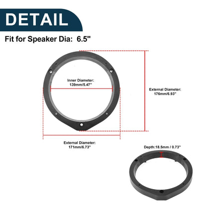 Speaker Spacer Ring Adapter for Honda Accord 2008-2012 (2 x Set)