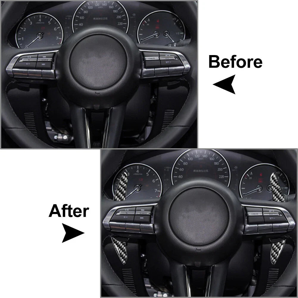 Black Steering Wheel Shift Paddle for Mazda 3, Axela, CX-30, MX-30