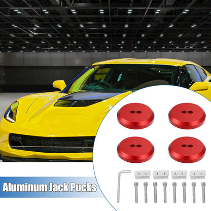 4 Pcs Jack Pad for Chevrolet Corvette C5 (1997-2004) & Porsche Frame Rail Red